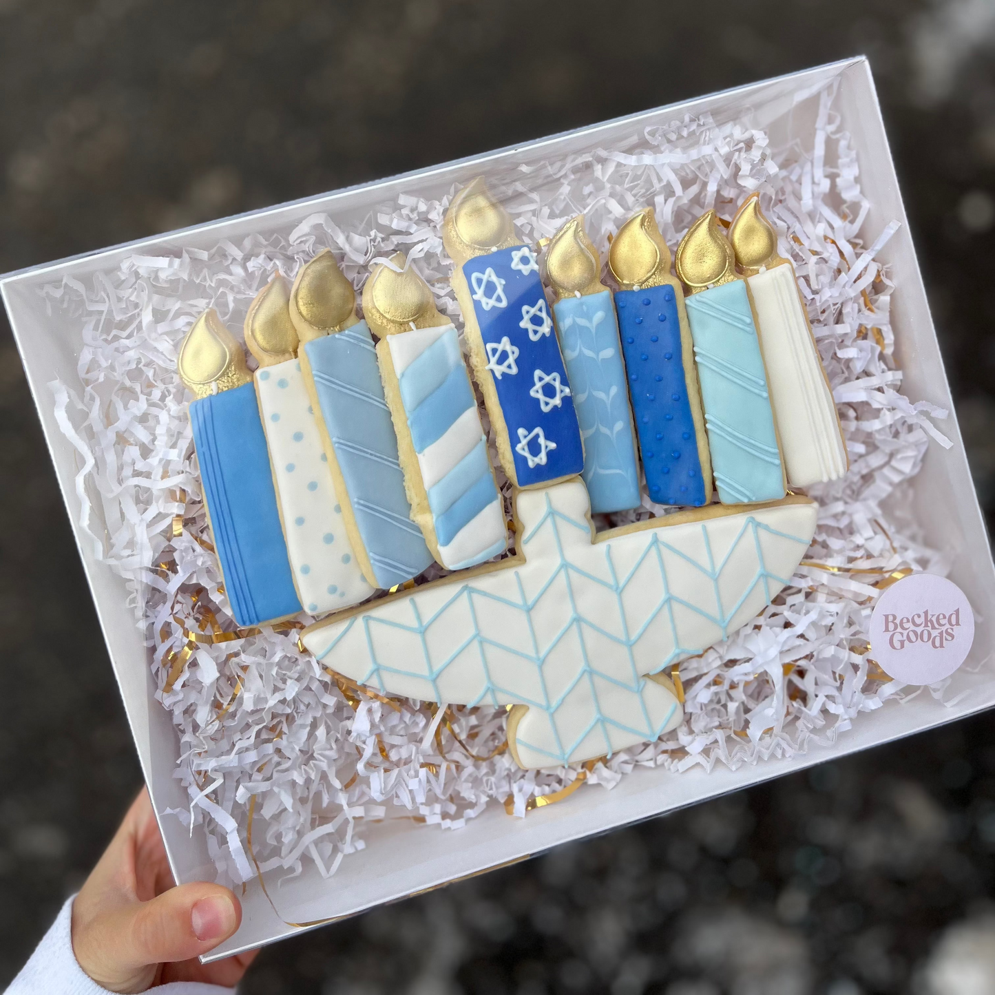 Decorated Hanukkiah