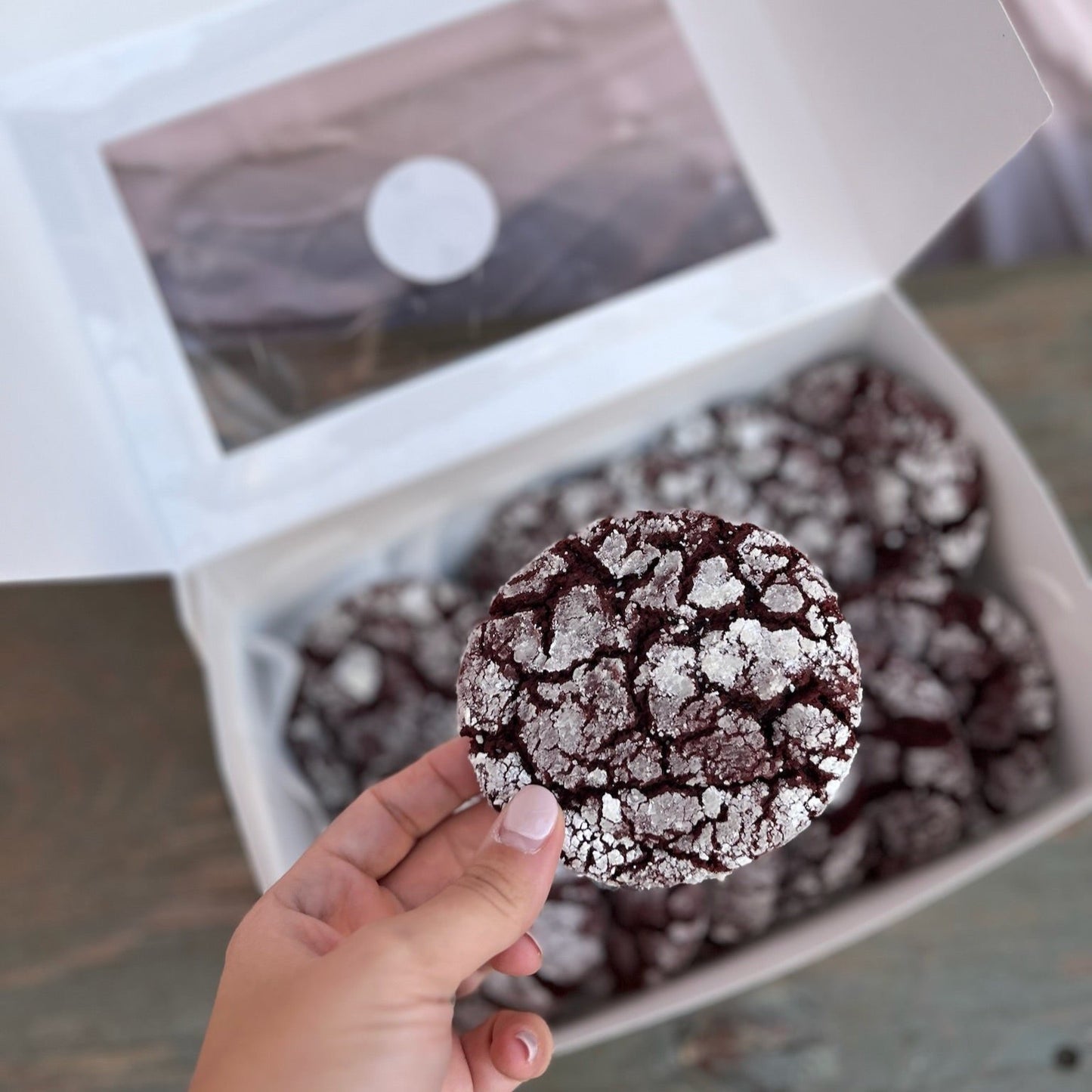 Red Velvet Crinkle Cookies