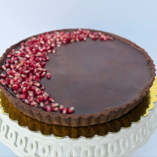 Chocolate Raspberry Pomegranate Tart