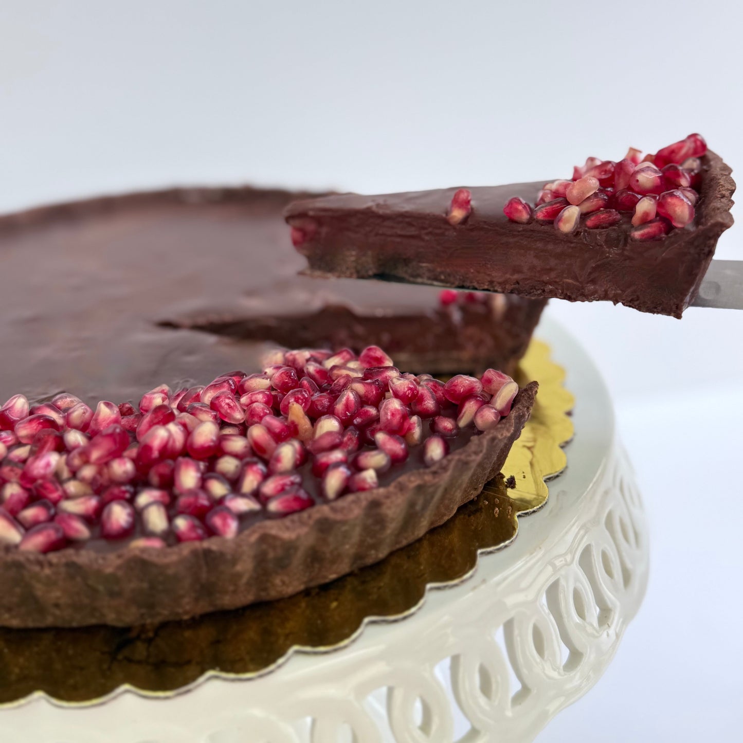 Chocolate Raspberry Pomegranate Tart